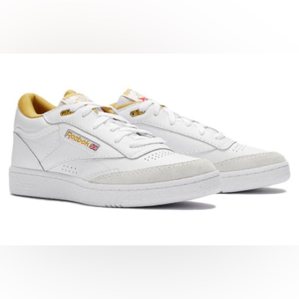 Reebok Classics Unisex Club C Mid II 'White Yellow' Sneakers l M 12 W 13.5 NWOB